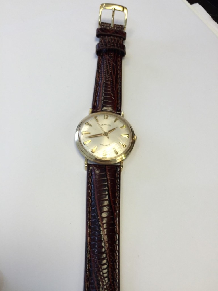 Men’s Vintage Hamilton 14 Kt Solid Gold Automatic Watch !! for sale
